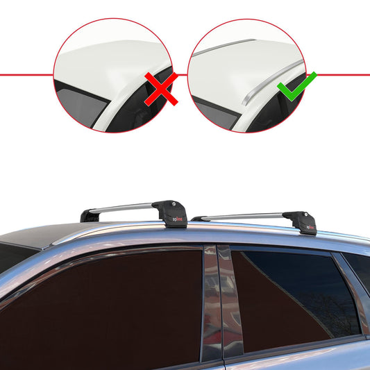 Compatible avec Suzuki Vitara/Escudo (LY) 2015-2026 ACE-2 modèle Barres de Toit Railing Porte-Bagages de Voiture Gris Aluminium Barres
