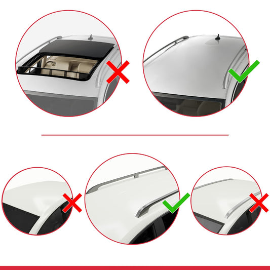 Compatible avec Volvo XC90 2003-2014 FLY Model Barres de Toit Railing Porte-Bagages de Voiture Gris Aluminium 2 Barres