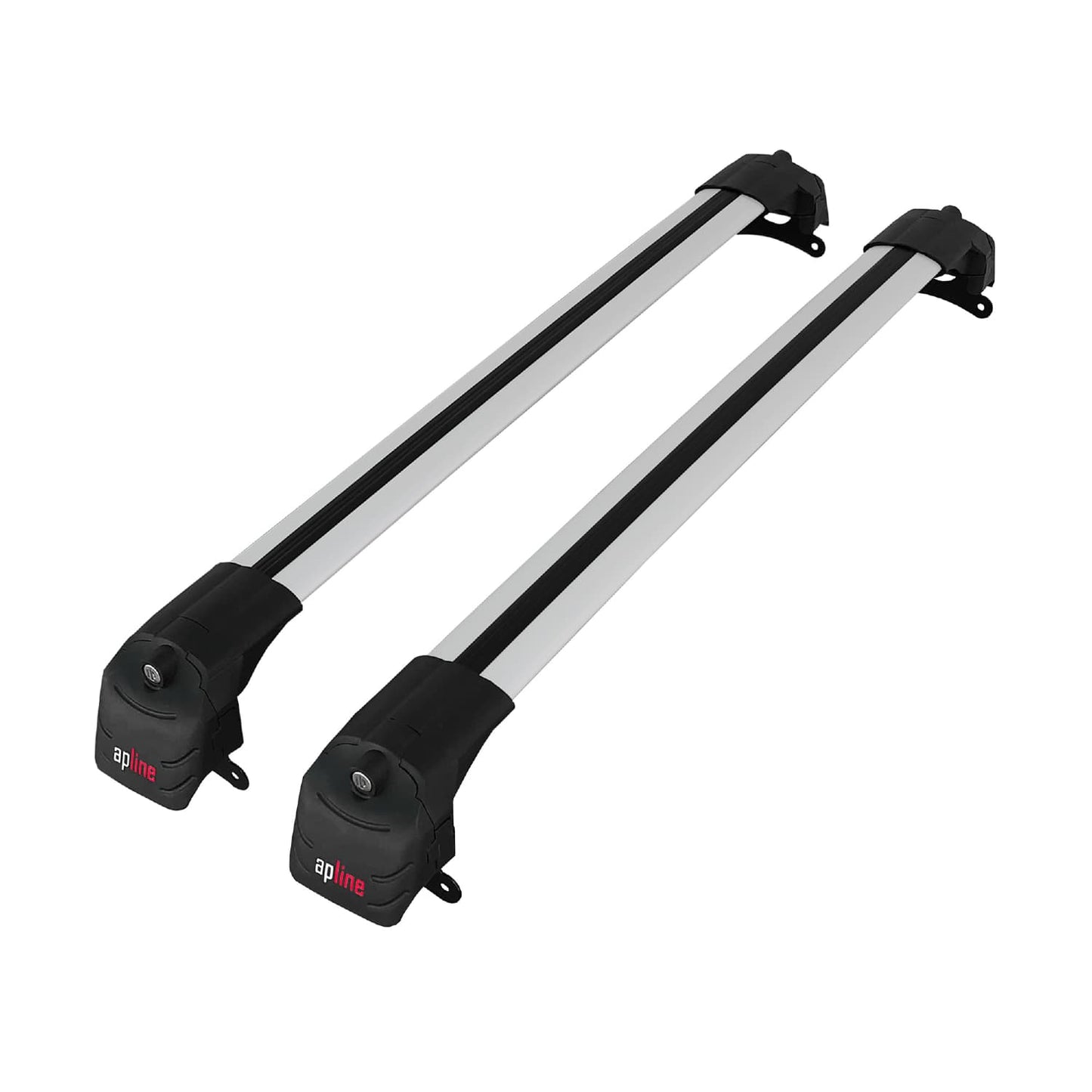 Compatible avec Jeep Compass (MP552) 2017-2025 ACE-2 modèle Barres de Toit Railing Porte-Bagages de Voiture Gris Aluminium Barres