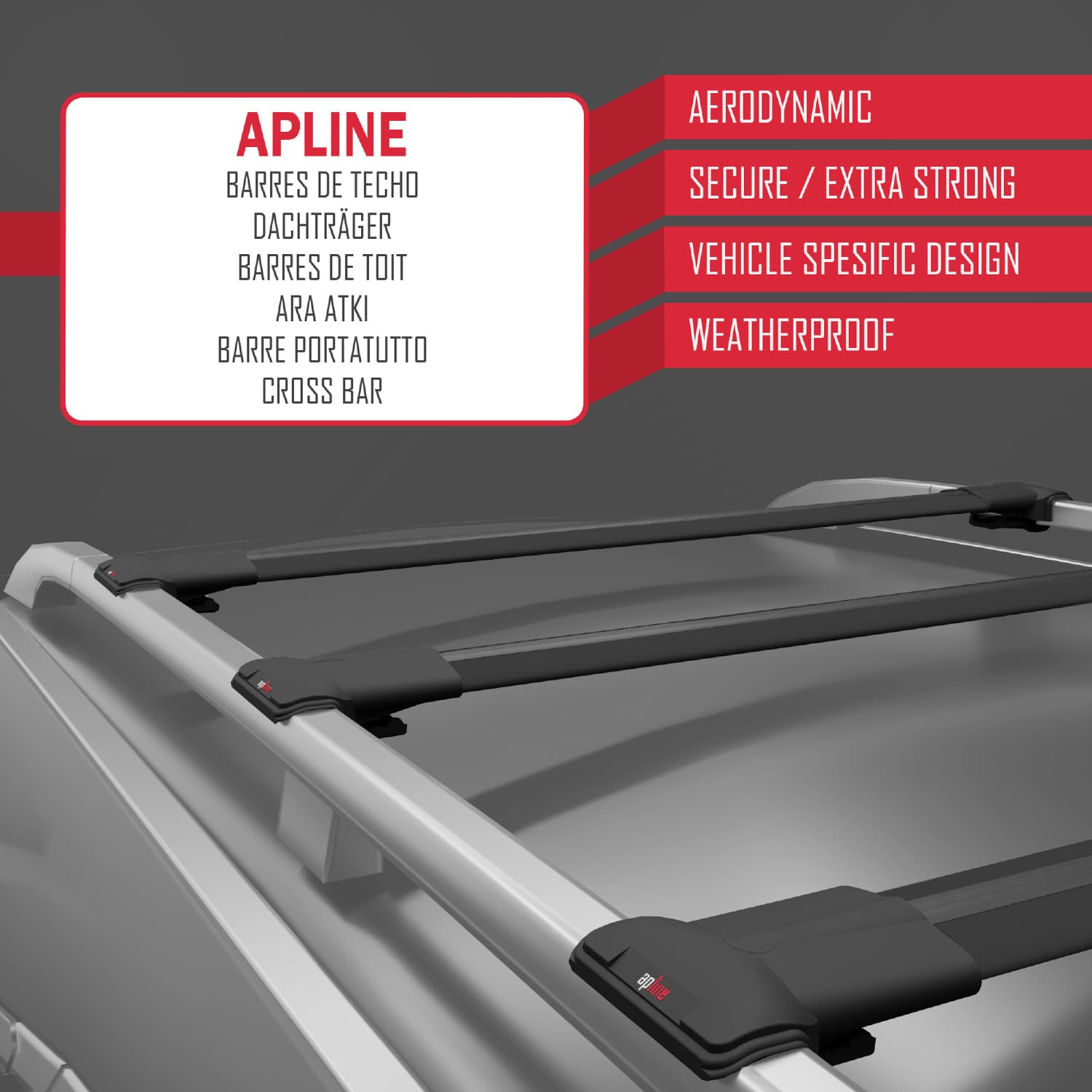 Compatible avec Hyundai Inster 2025-2026 FLY Model Barres de Toit Railing Porte-Bagages de Voiture Noir Aluminium 3 Barres