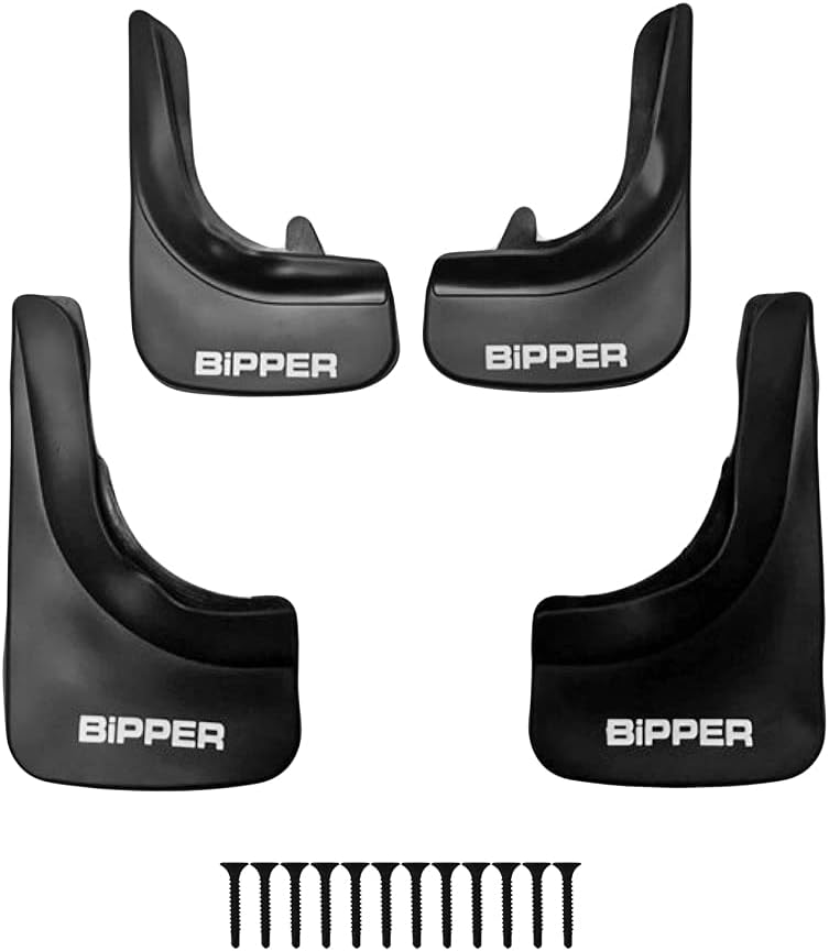 Compatible avec Peugeot Bipper 2008-2017 Jeu de Bavettes Garde-boue Avant et Arrière de Voiture 4 Pcs Noir