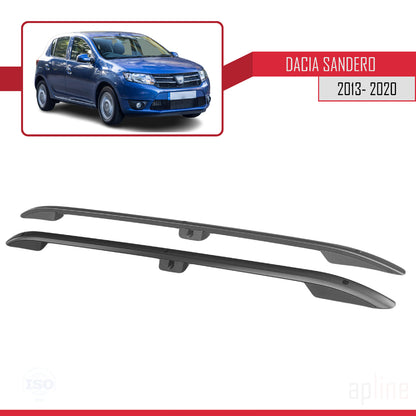 Compatible avec Dacia Sandero 2 (B52) 2013-2020 (Empattement Court L1/H1) Rails de Toit Porte-bagages sur le Toit (Modèle Adhésif) Noir