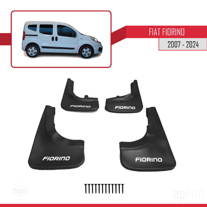 Compatible avec Fiat Fiorino 3 2008-2024 Jeu de Bavettes Garde-boue Avant et Arrière de Voiture 4 Pcs Noir