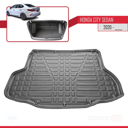 Tapis de Coffre pour Honda City 2023-2023 Flexible NOIR