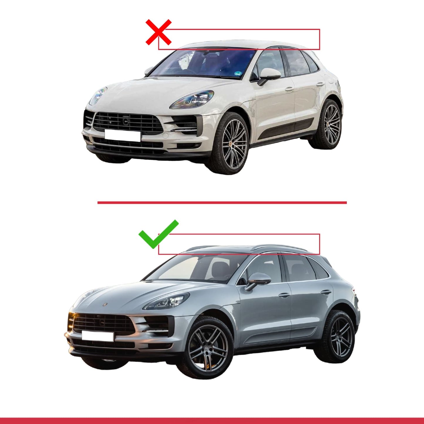 Compatible avec Porsche Macan (95B) 2014-2024 ACE-2 modèle Barres de Toit Railing Porte-Bagages de Voiture Gris Aluminium Barres