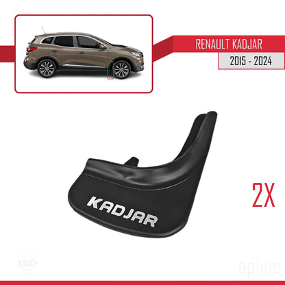 Compatible avec Renault Kadjar 2015-2022 Jeu de Bavettes Garde-boue Avant et Arrière de Voiture 4 Pcs Noir