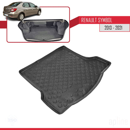 Tapis de Coffre pour Renault Symbol 2013-2021 NOIR