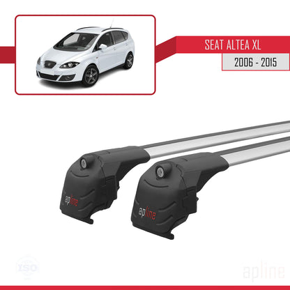 Compatible avec Seat Altea XL 2006-2015 ACE-2 Barres de Toit Railing Porte-Bagages de Voiture Gris Aluminium 2 Barres