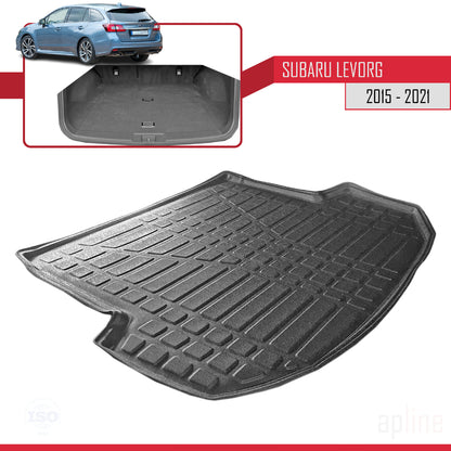 Compatible avec Subaru Levorg (VM) 2015-2021 Flexible Tapis de Coffre Plancher de Chargement Noir
