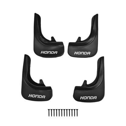 Compatible avec Honda Jeu de Bavettes Garde-boue Avant et Arrière de Voiture 4 Pcs Noir