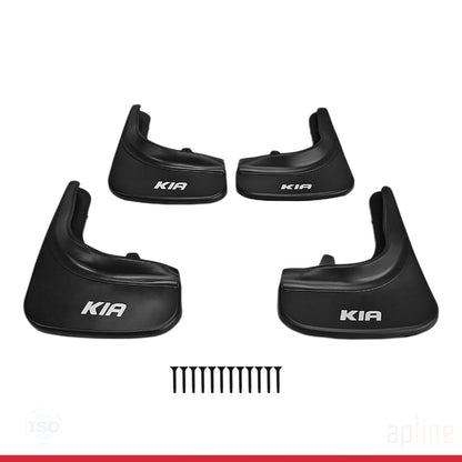 Compatible avec Kia Jeu de Bavettes Garde-boue Avant et Arrière de Voiture 4 Pcs Noir