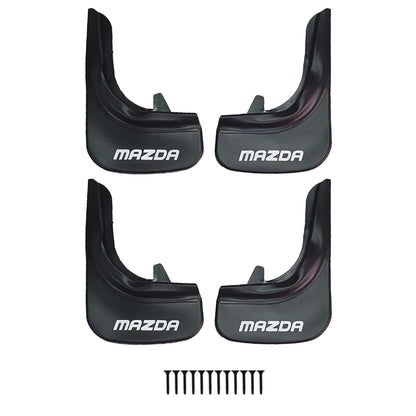 Compatible avec Mazda Jeu de Bavettes Garde-boue Avant et Arrière de Voiture 4 Pcs Noir