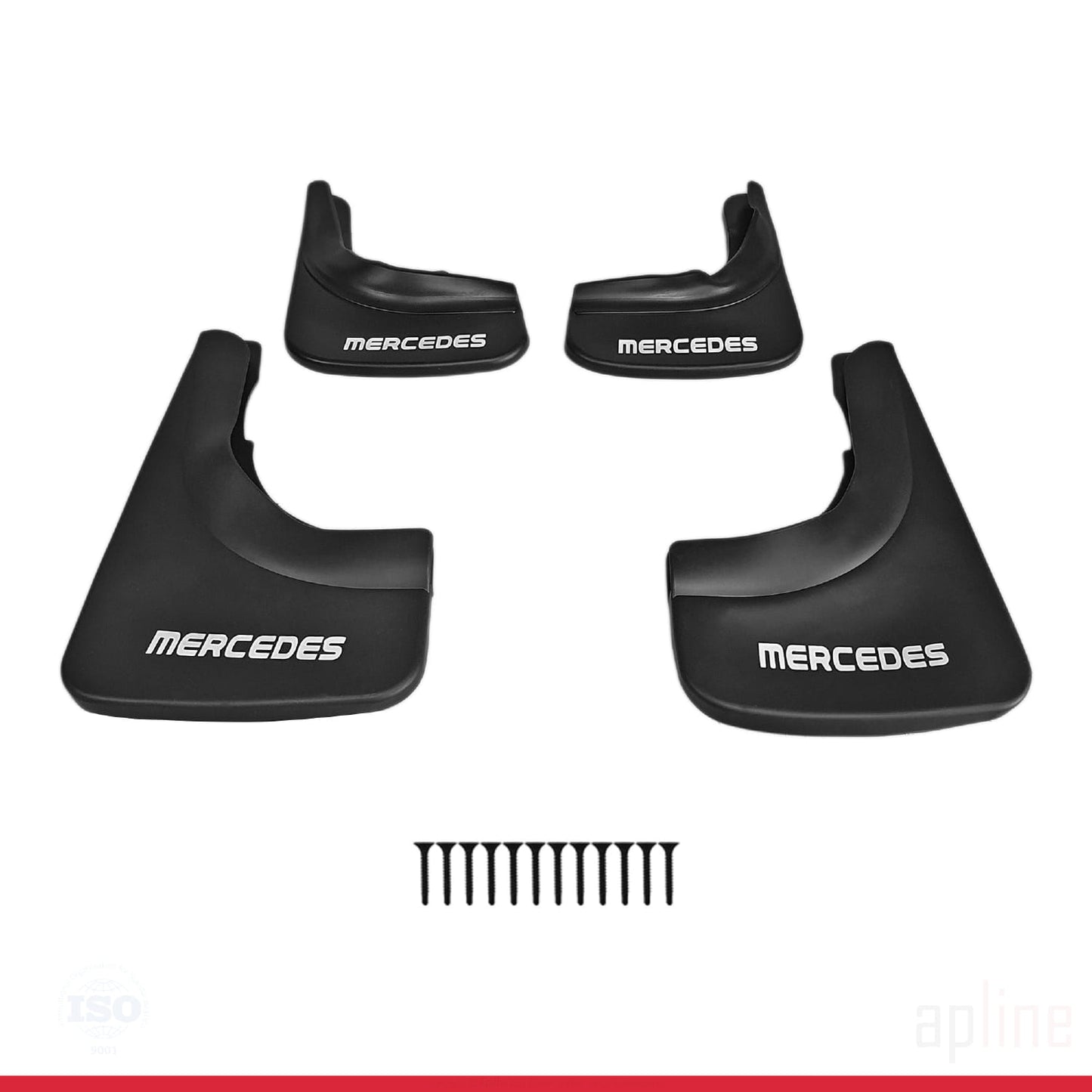 Compatible avec Mercedes Jeu de Bavettes Garde-boue Avant et Arrière de Voiture 4 Pcs Noir