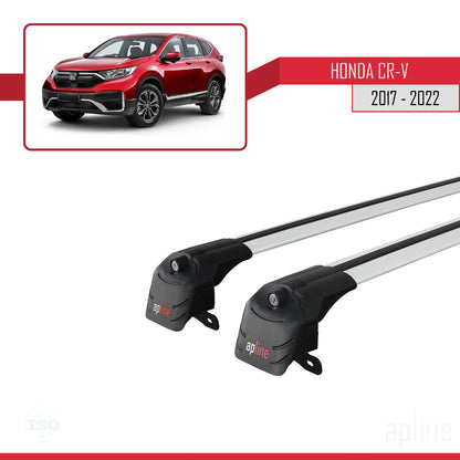 Compatible avec Honda CR-V 5 2017-2022 ACE-2 Barres de Toit Railing Porte-Bagages de Voiture Gris Aluminium 2 Barres