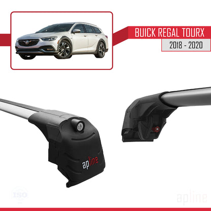 Compatible avec Buick Regal TourX 2018-2020 ACE-2 Barres de Toit Railing Porte-Bagages de Voiture Gris Aluminium 2 Barres