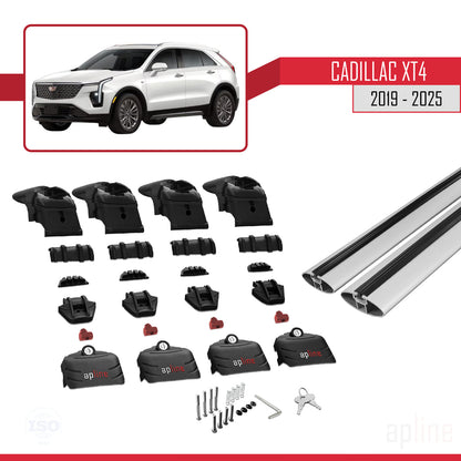 Compatible avec Cadillac XT4 2019-2025 ACE-2 Barres de Toit Railing Porte-Bagages de Voiture Gris Aluminium 2 Barres