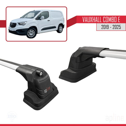 Compatible avec Vauxhall Combo E 2019-2025 ACE-3 Barres de Toit Railing Porte-Bagages de Voiture Gris Aluminium 2 Barres