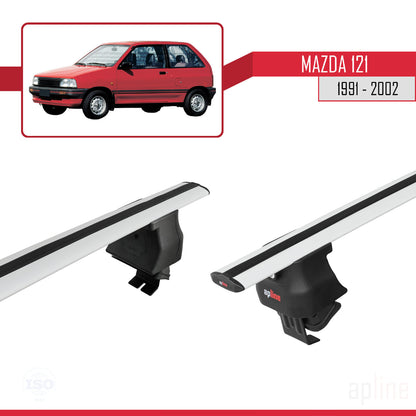 Compatible avec Mazda 121 1991-2002 ACE-4 Barres de Toit Railing Porte-Bagages de Voiture Gris Aluminium 2 Barres