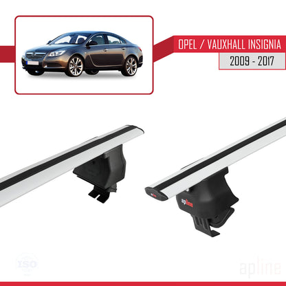 Compatible avec Opel/Vauxhall Insignia 2009-2017 ACE-4 Barres de Toit Railing Porte-Bagages de Voiture Gris Aluminium 2 Barres