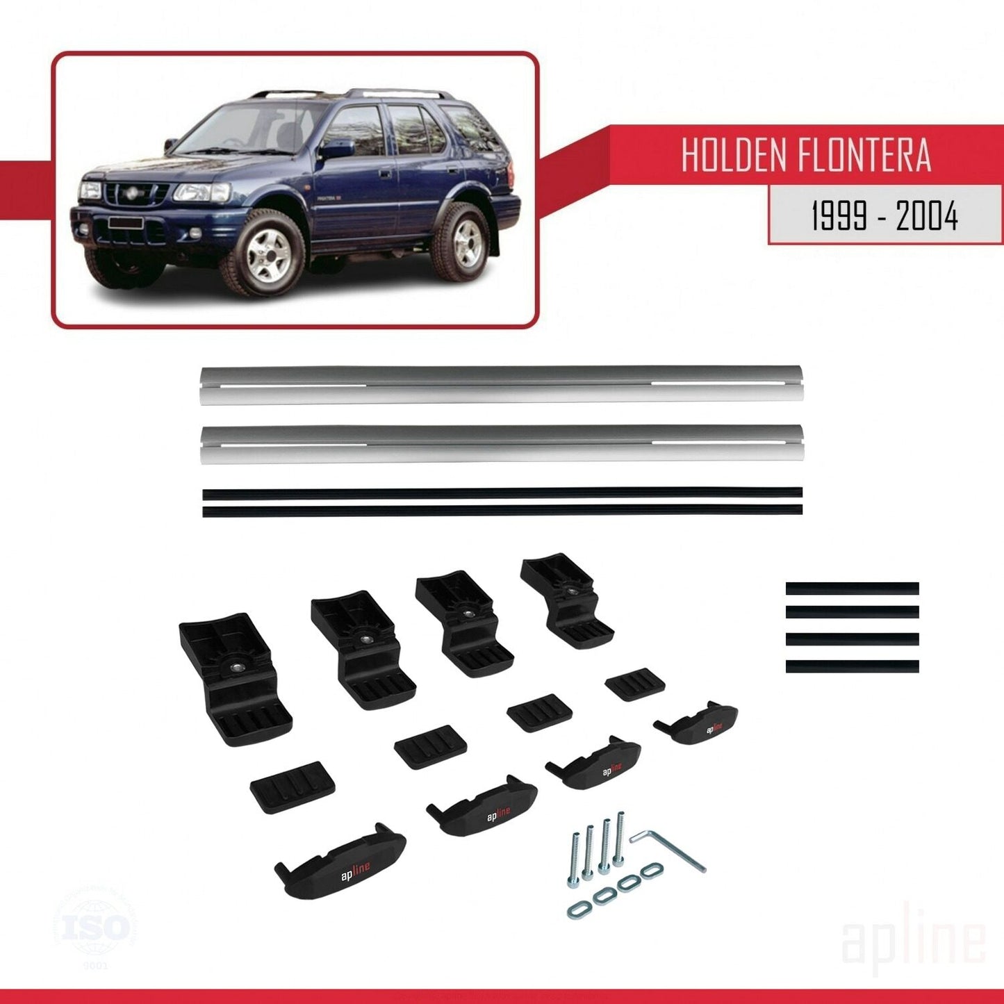 Compatible avec Holden Frontera 2 1999-2004 BASIC Model Barres de Toit Railing Porte-Bagages de Voiture Gris Aluminium 2 Barres