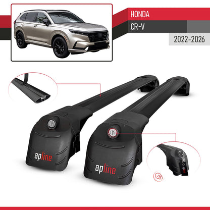 Compatible avec Honda CR-V 2022-2026 ACE-2 modèle Barres de Toit Railing Porte-Bagages de Voiture Noir Aluminium Barres