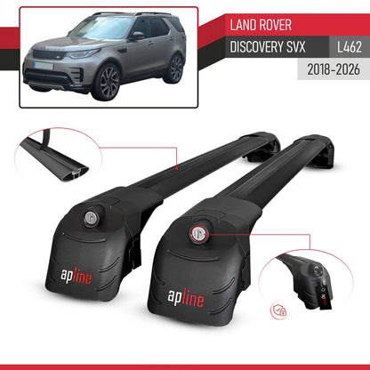 Compatible avec Land Rover Discovery SVX (L462) 2018-2026 ACE-2 modèle Barres de Toit Railing Porte-Bagages de Voiture Noir Aluminium Barres