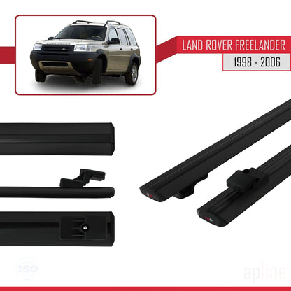Compatible with Land Rover Freelander (L314) 1998-2006 BASIC Model Car Roof Rack Cross Bar Black Aluminium 2 Bars