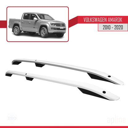 Compatible avec Volkswagen Amarok (2F) 2010-2020 (Empattement Court L1/H1) Rails de Toit Porte-bagages sur le Toit Gris