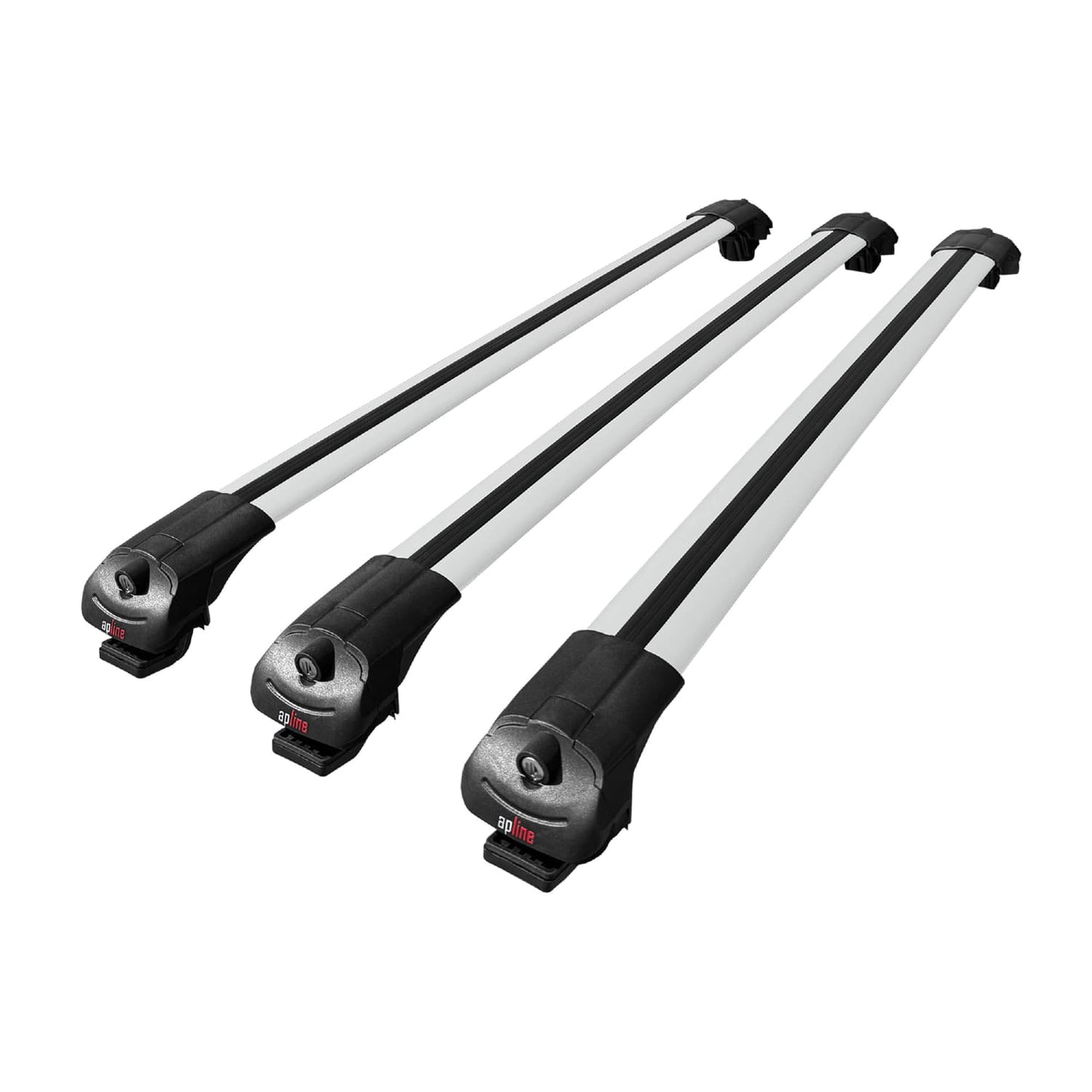 Compatible avec Renault Duster 2 (HM) 2018-2024 ACE-1 Barres de Toit Railing Porte-Bagages de Voiture Gris Aluminium 3 Barres