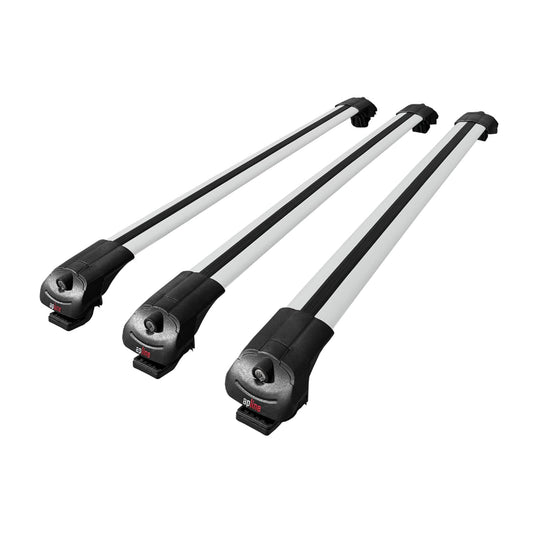 Compatible avec Fiat Fiorino (Modèle Tubulaire) 2008-2025 ACE-1 Barres de Toit Railing Porte-Bagages de Voiture Gris Aluminium 3 Barres