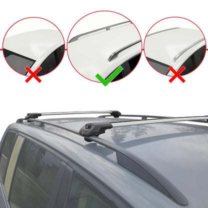 Compatible avec Mitsubishi Pajero (V60) 5 Kapı 1999-2006 ACE-1 Barres de Toit Railing Porte-Bagages de Voiture Gris Aluminium 2 Barres
