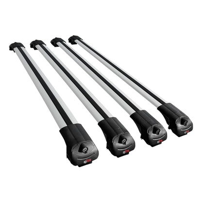Compatible avec Ford Transit/Tourneo Connect 2 2014-2021 ACE-1 Barres de Toit Railing Porte-Bagages de Voiture Gris Aluminium 4 Barres