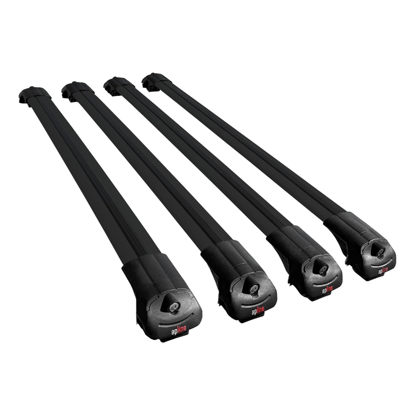 Compatible avec Mercedes EQV (W447) 2020-2025 ACE-1 Barres de Toit Railing Porte-Bagages de Voiture Noir Aluminium 4 Barres