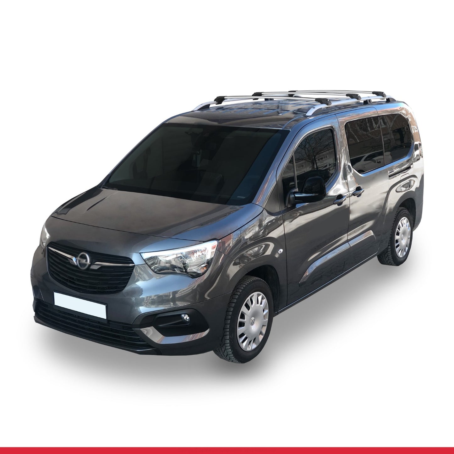 Compatible avec Opel Combo E 2019-2022 ACE-1 Barres de Toit Railing Porte-Bagages de Voiture Gris Aluminium 4 Barres