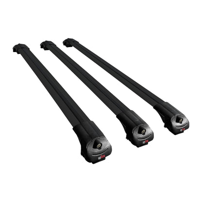 Compatible avec Renault Megane Grand Tour 2002-2008 ACE-1 Barres de Toit Railing Porte-Bagages de Voiture Noir Aluminium 3 Barres