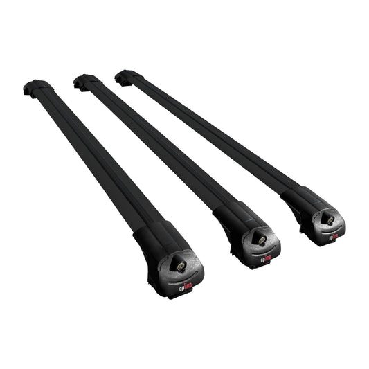 Compatible with Toyota RAV4 III (XA30) 2006-2012 ACE-1 Car Roof Rack Cross Bar Black Aluminium 3 Bars