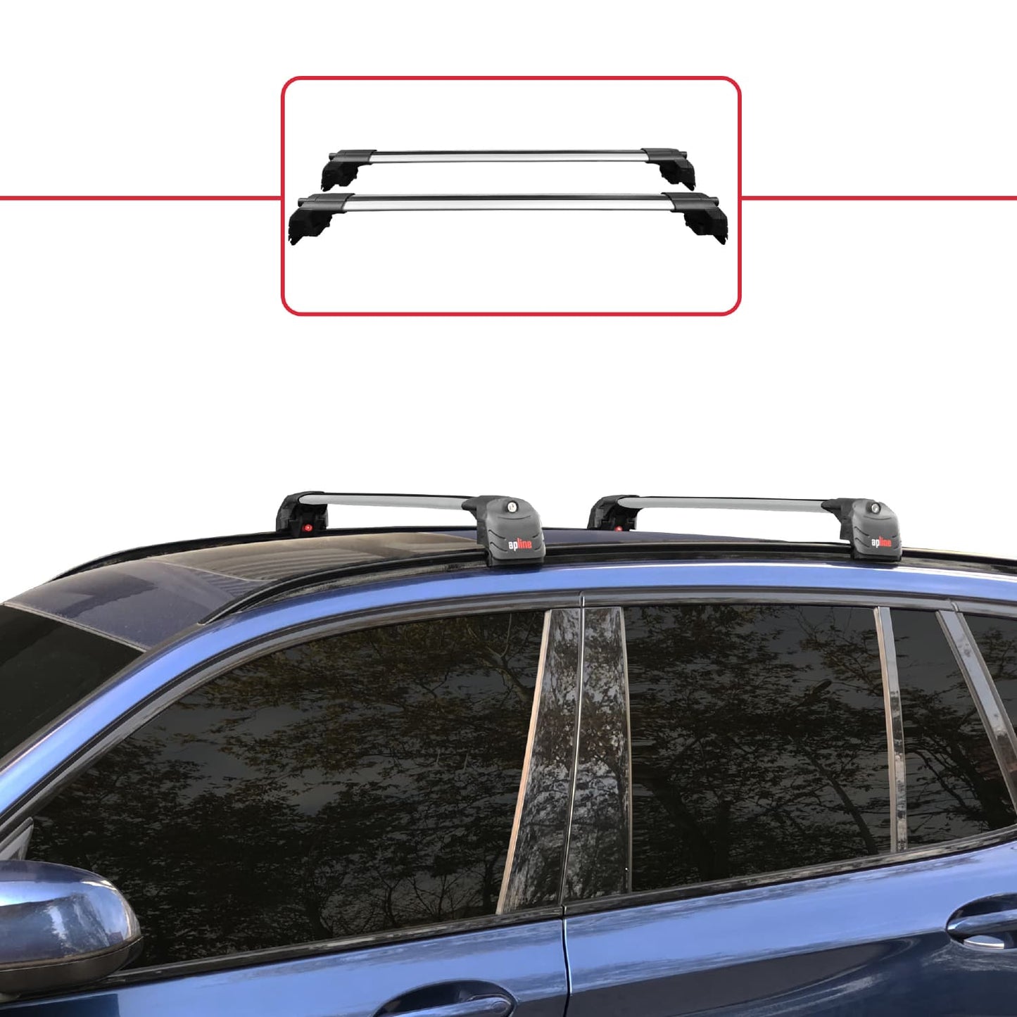 Compatible avec BMW X3 (G01) 2018-2024 ACE-2 Barres de Toit Railing Porte-Bagages de Voiture Gris Aluminium 2 Barres