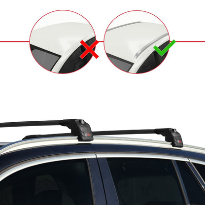 Compatible avec BMW X5 (G05) 2019-2025 ACE-2 Barres de Toit Railing Porte-Bagages de Voiture Noir Aluminium 2 Barres