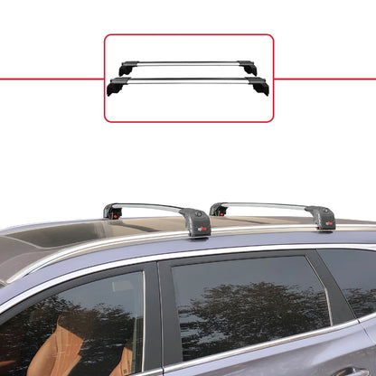 Compatible avec Chery Tiggo 8 Pro 2020-2024 ACE-2 Barres de Toit Railing Porte-Bagages de Voiture Gris Aluminium 2 Barres