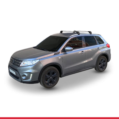 Compatible avec Suzuki Vitara/Escudo (LY) 2015-2026 ACE-2 modèle Barres de Toit Railing Porte-Bagages de Voiture Gris Aluminium Barres