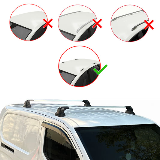 Compatible avec Renault Express 2021-2025 ACE-3 Barres de Toit Railing Porte-Bagages de Voiture Gris Aluminium 2 Barres