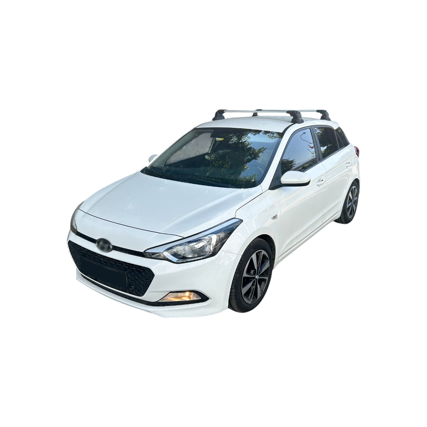 Compatible avec Hyundai i20 (GB) 2014-2019 ACE-3 Barres de Toit Railing Porte-Bagages de Voiture Gris Aluminium 2 Barres