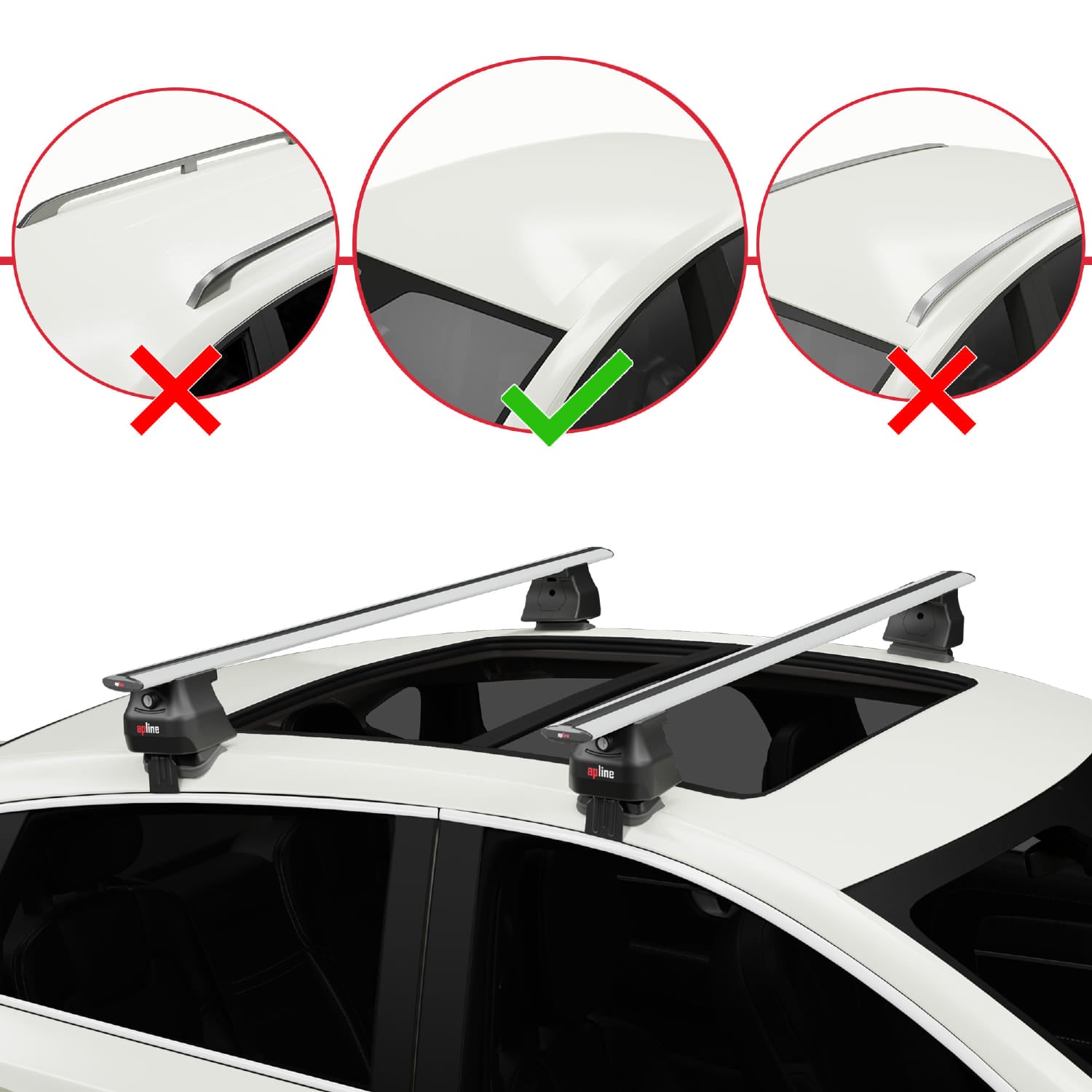 Compatible avec Ford Fiesta 5 2002-2008 ACE-4 Barres de Toit Railing Porte-Bagages de Voiture Gris Aluminium 2 Barres