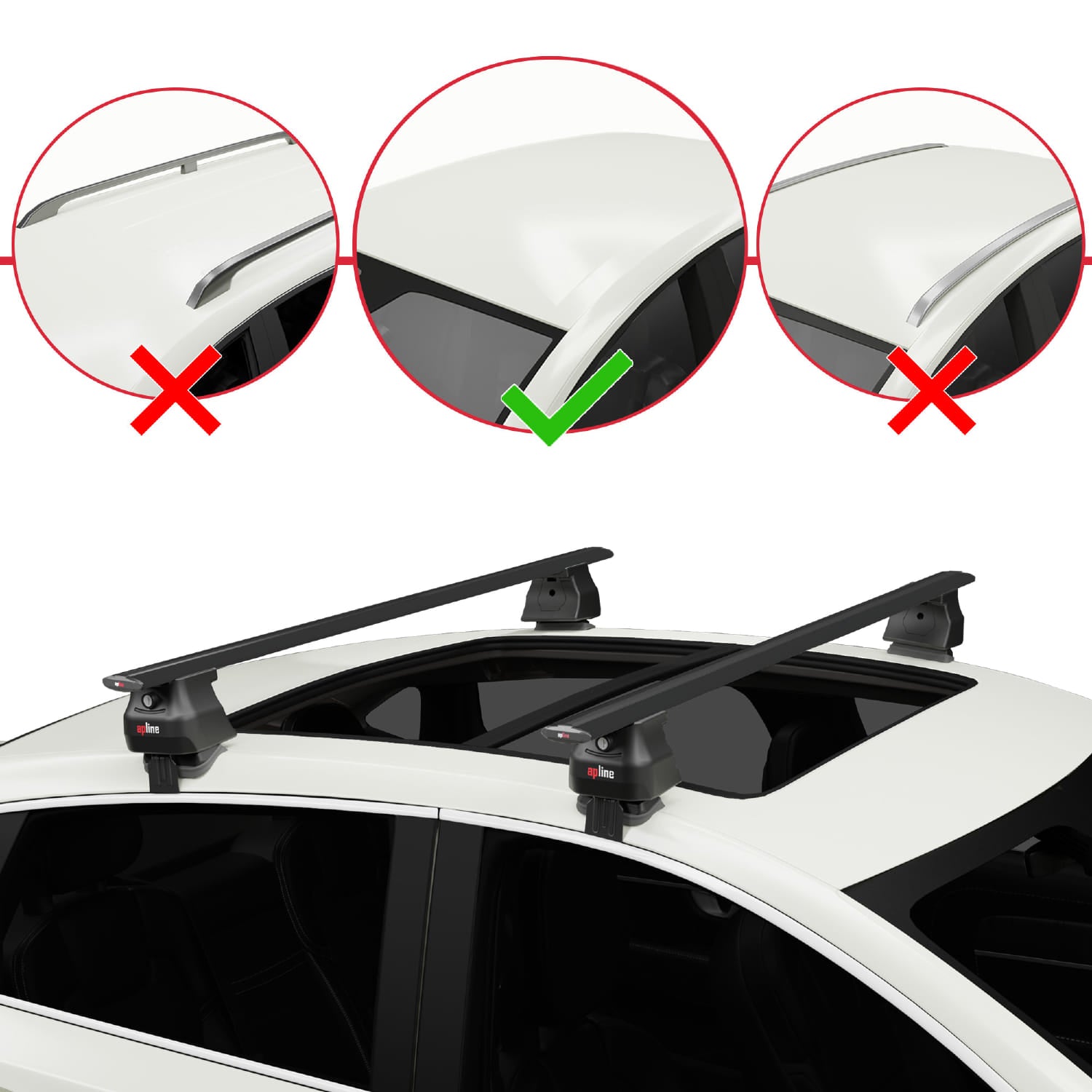 Compatible avec Kia Sportage (QL) 2016-2021 ACE-4 Barres de Toit Railing Porte-Bagages de Voiture Noir Aluminium 2 Barres