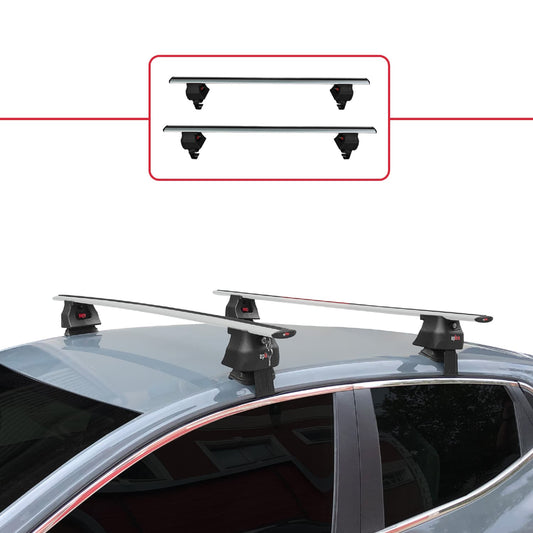 Compatible avec Renault Clio 5 2019-2025 ACE-4 Barres de Toit Railing Porte-Bagages de Voiture Gris Aluminium 2 Barres