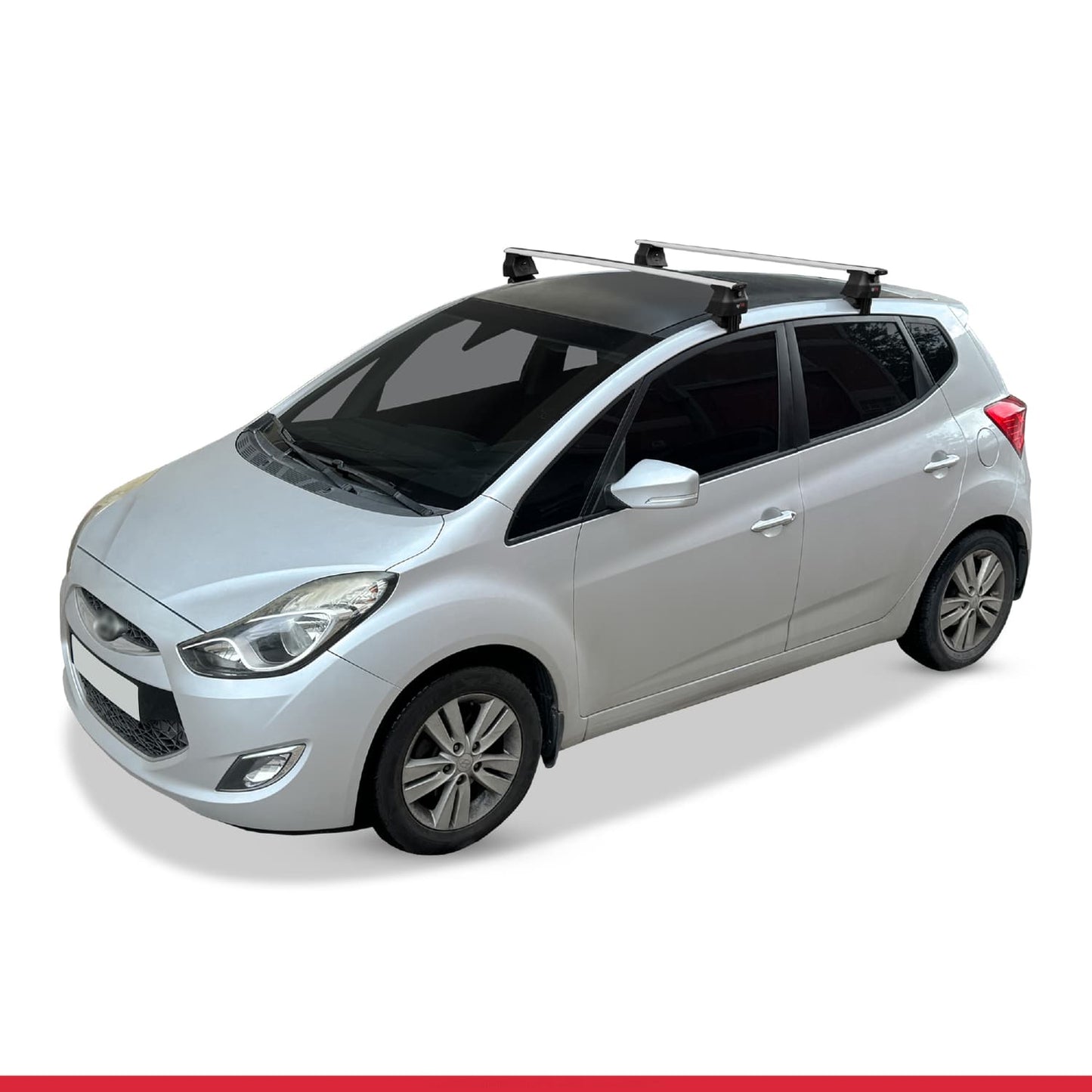Compatible with Hyundai ix20 (JC) 2011-2019 ACE-4 Car Roof Rack Cross Bar Grey Aluminium 2 Bars