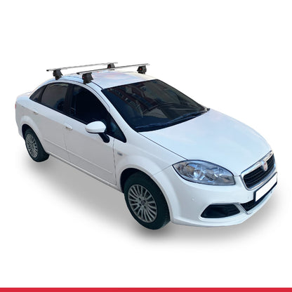 Compatible avec Fiat Linea (323) 2007-2016 ACE-4 Barres de Toit Railing Porte-Bagages de Voiture Gris Aluminium 2 Barres