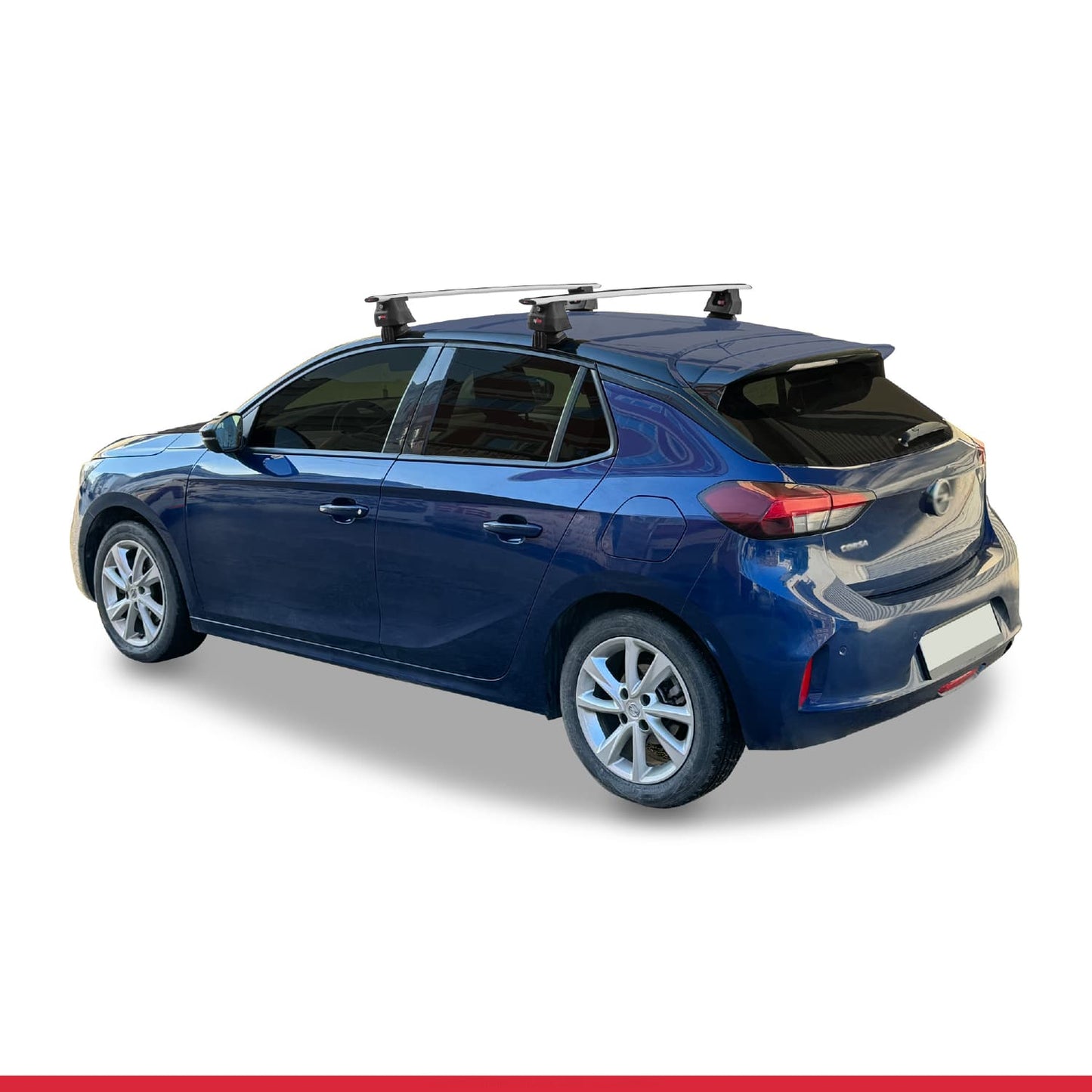 Compatible with Opel/Vauxhall Corsa F 2019-2025 ACE-4 Car Roof Rack Cross Bar Grey Aluminium 2 Bars