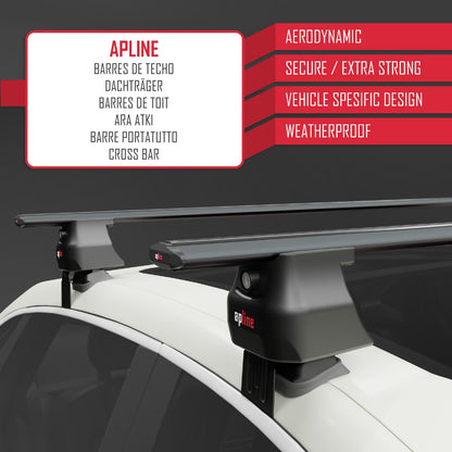 Compatible avec Kia Sportage (QL) 2016-2021 ACE-4 Barres de Toit Railing Porte-Bagages de Voiture Noir Aluminium 2 Barres