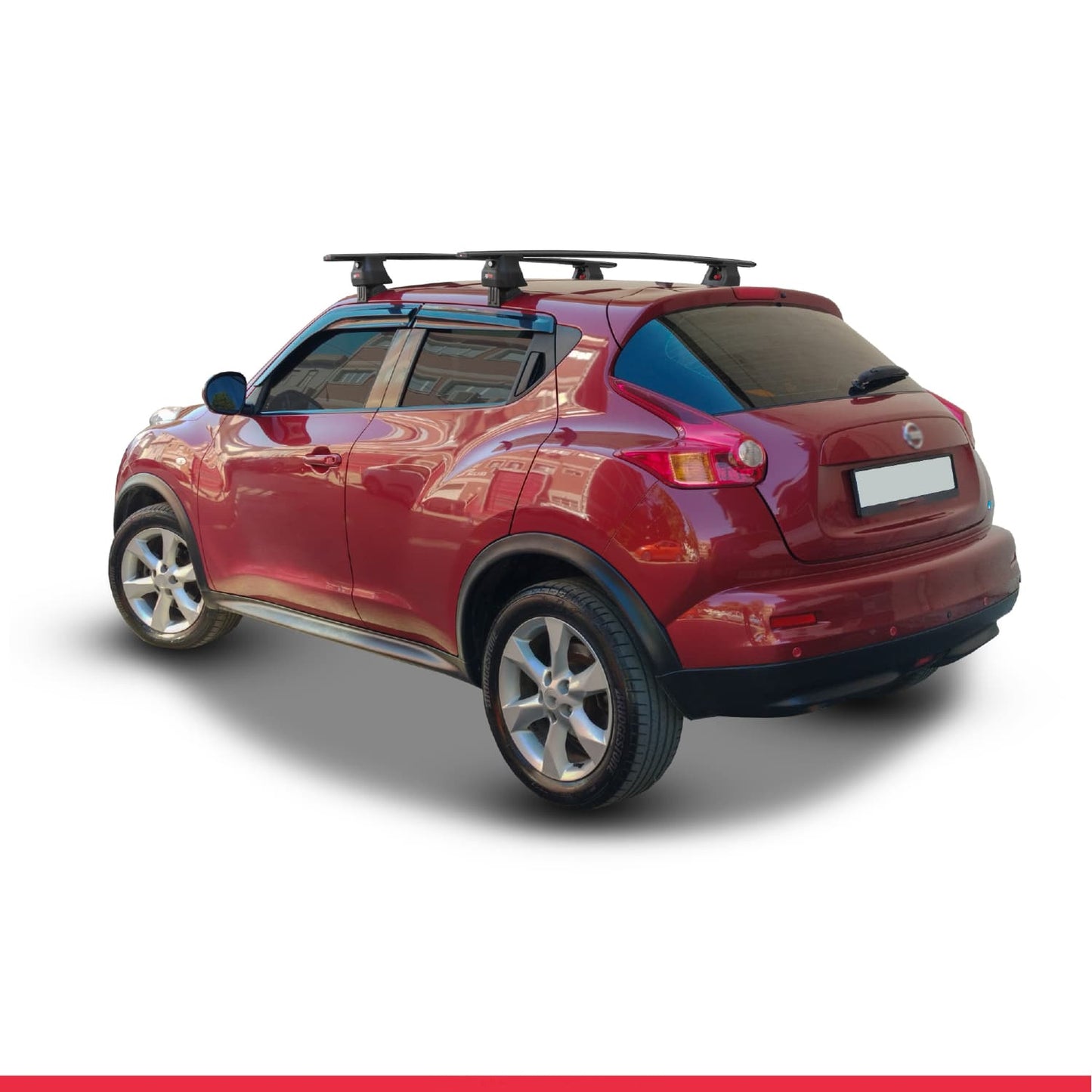 Compatible avec Nissan Juke (F15) 2010-2019 ACE-4 Barres de Toit Railing Porte-Bagages de Voiture Noir Aluminium 2 Barres